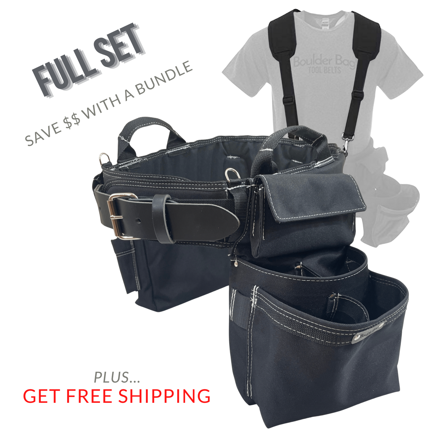 FULL SET Boulder Bag Ultimate Electrician MAX Comfort Combo Tool Bel