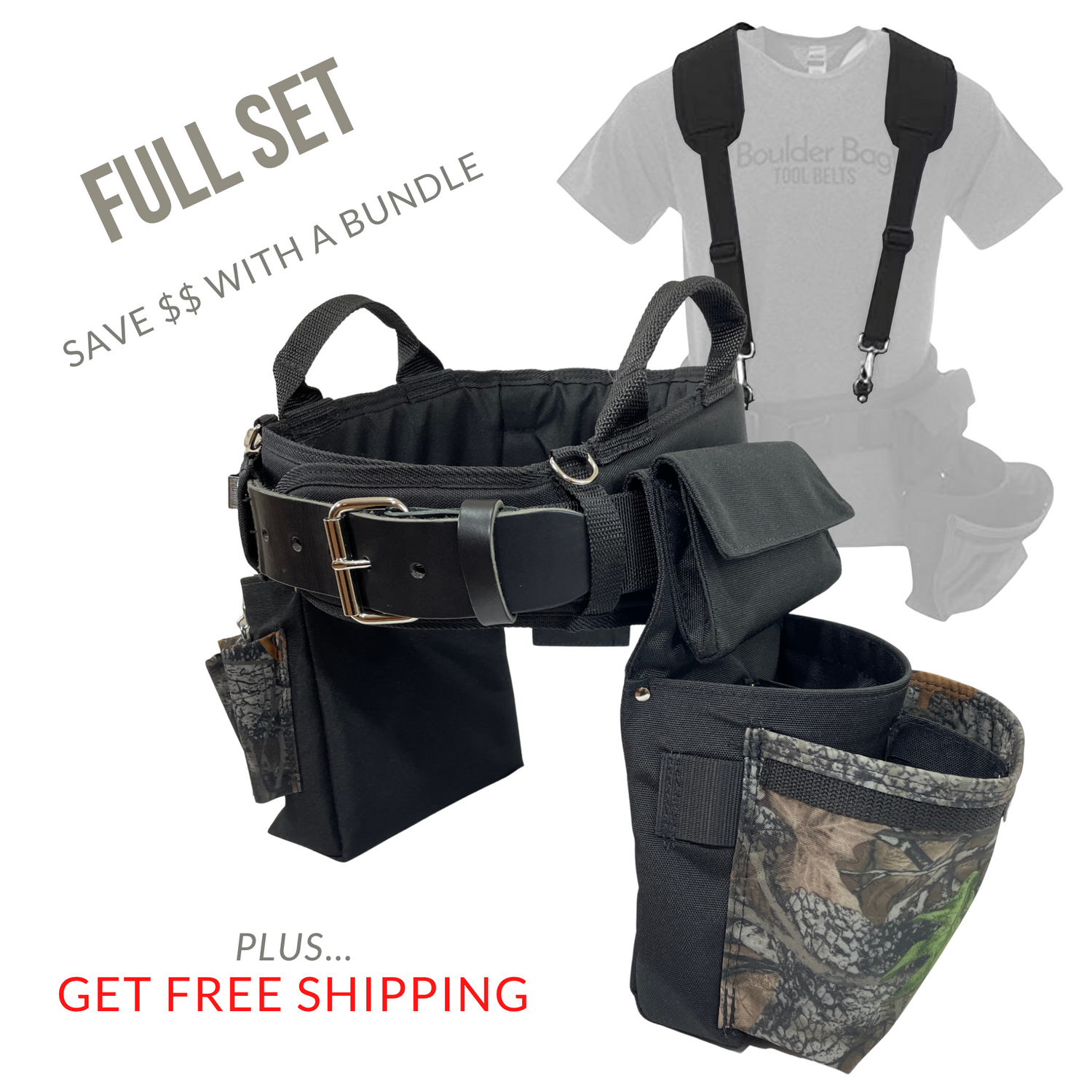 FULL SET Boulder Bag Ultimate Electrician MAX Comfort Combo Tool Bel