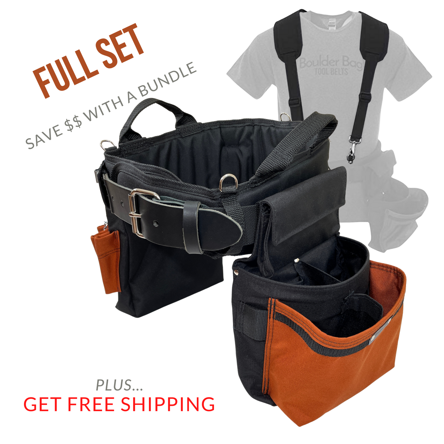 FULL SET Boulder Bag Ultimate Electrician MAX Comfort Combo Tool Bel