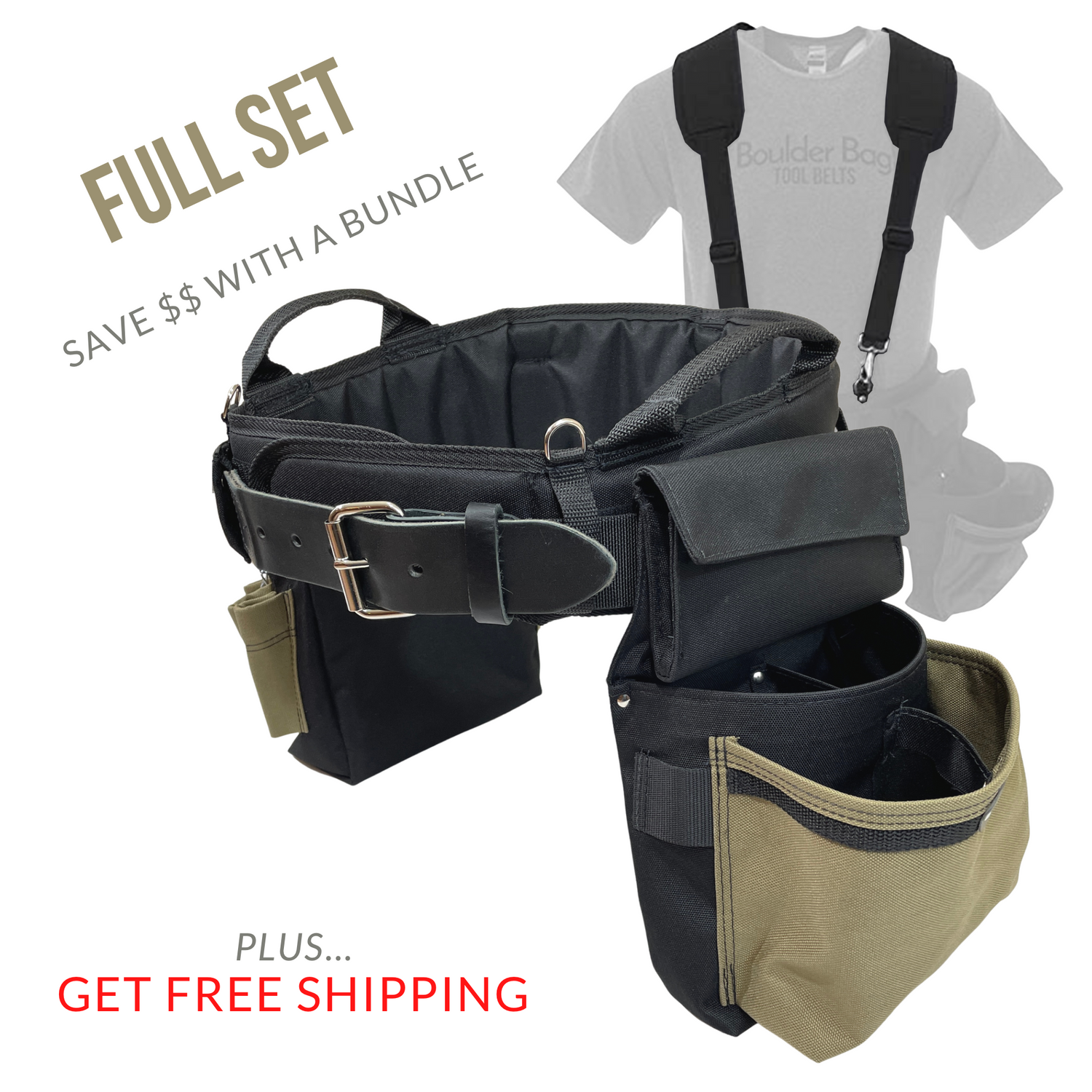 FULL SET Boulder Bag Ultimate Electrician MAX Comfort Combo Tool Bel