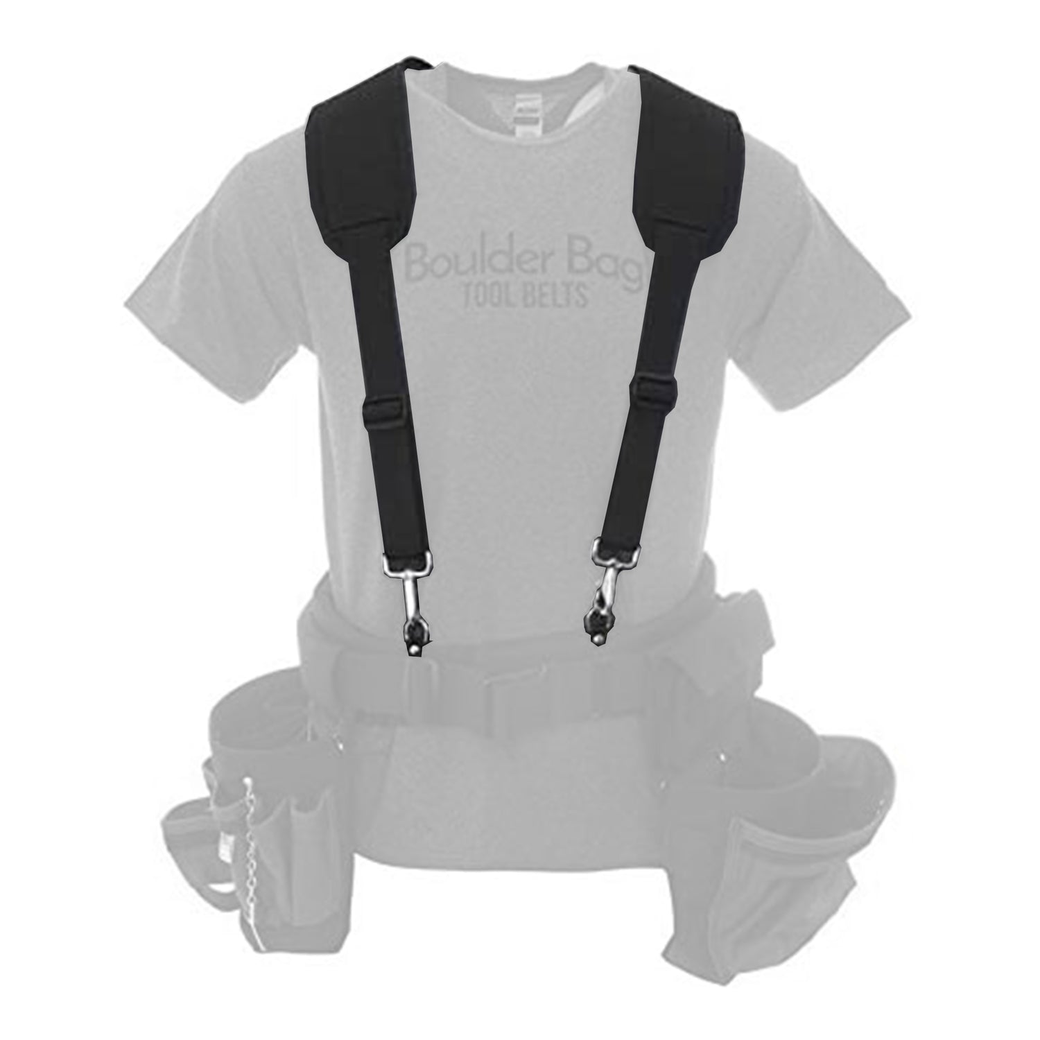 thumbnail image 2 of Contractor Pro B606 Molded Air Channel Suspenders - Padded Tool Belt Suspenders With Spring Hooks 2 of 13