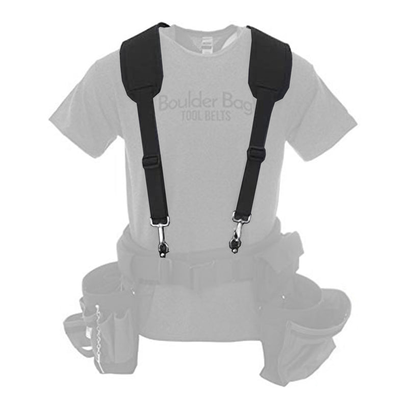 BOULDER BAG Comfort Padded Suspenders. High Tech Padded w/ Extreme Support and Comfort for your Tool Belt.