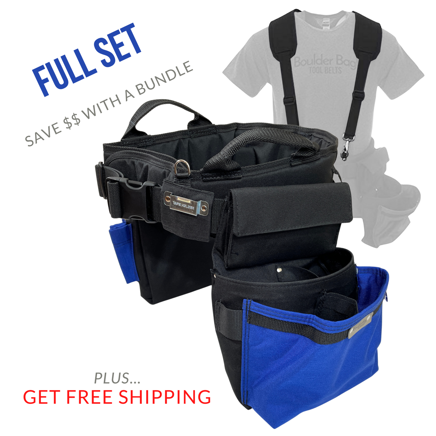 FULL SET Boulder Bag Ultimate Electrician MAX Comfort Combo Tool Bel