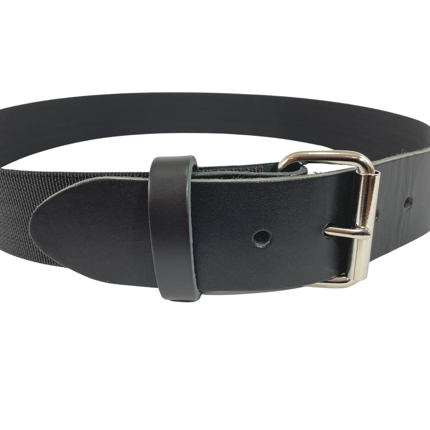 Boulder Bag Nylon Web Belt w/ Leather-tipped Metal Buckle - 514