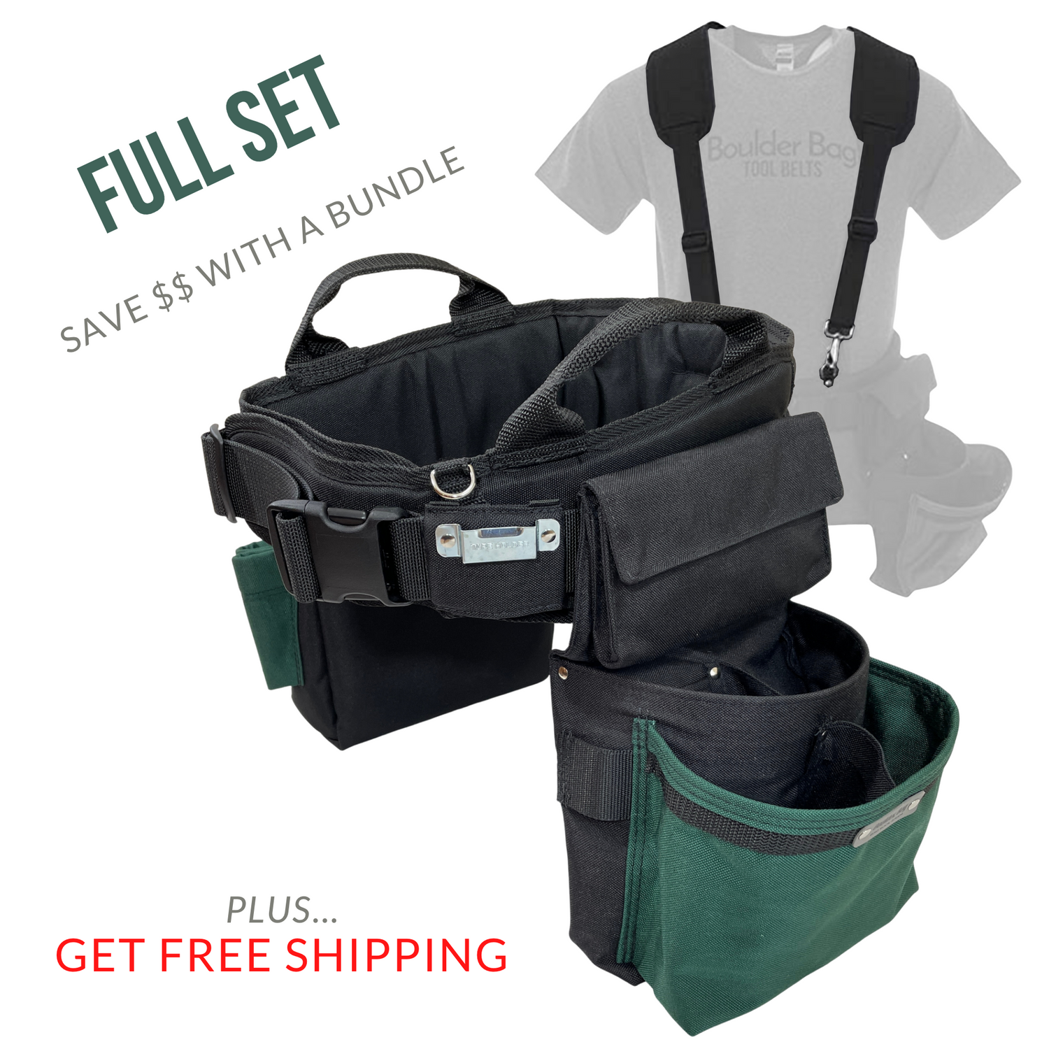 FULL SET Boulder Bag Ultimate Electrician MAX Comfort Combo Tool Bel