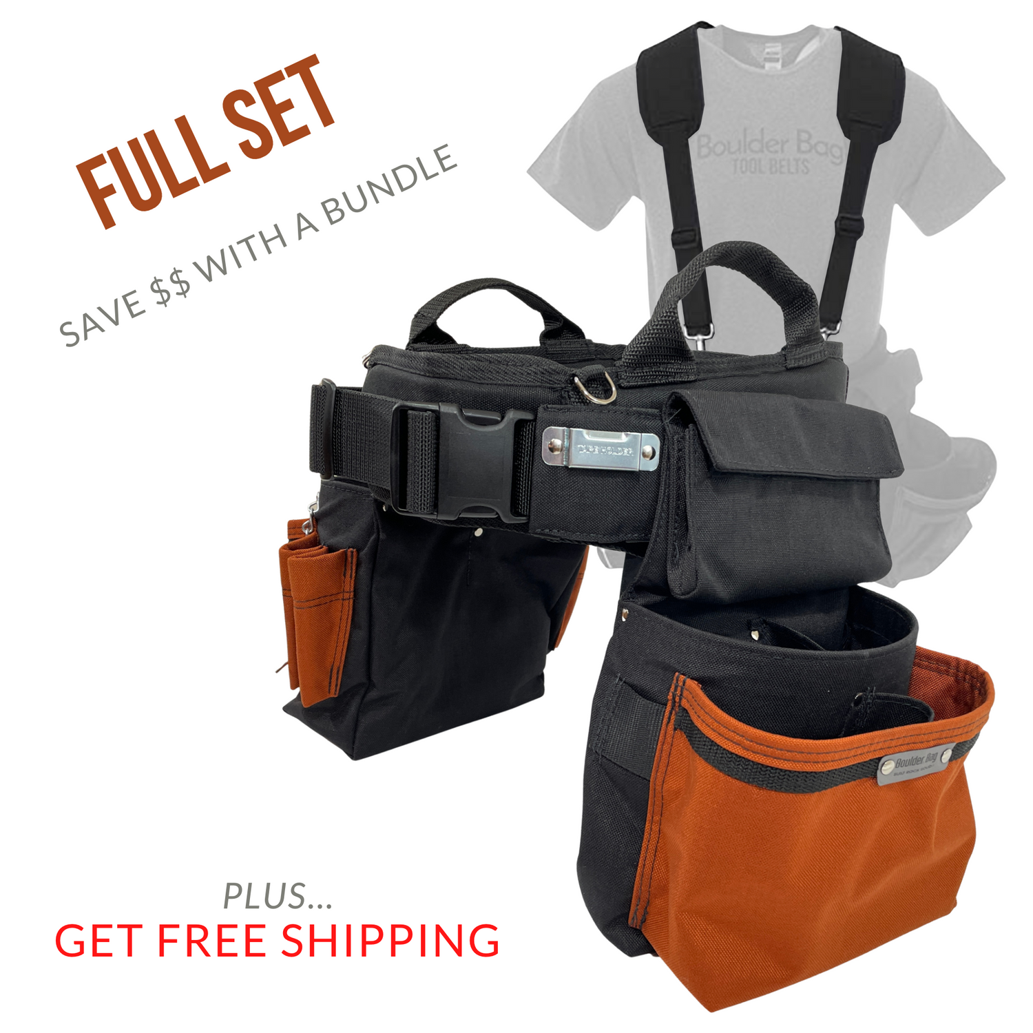 FULL SET Boulder Bag Ultimate Electrician MAX Comfort Combo Tool Bel