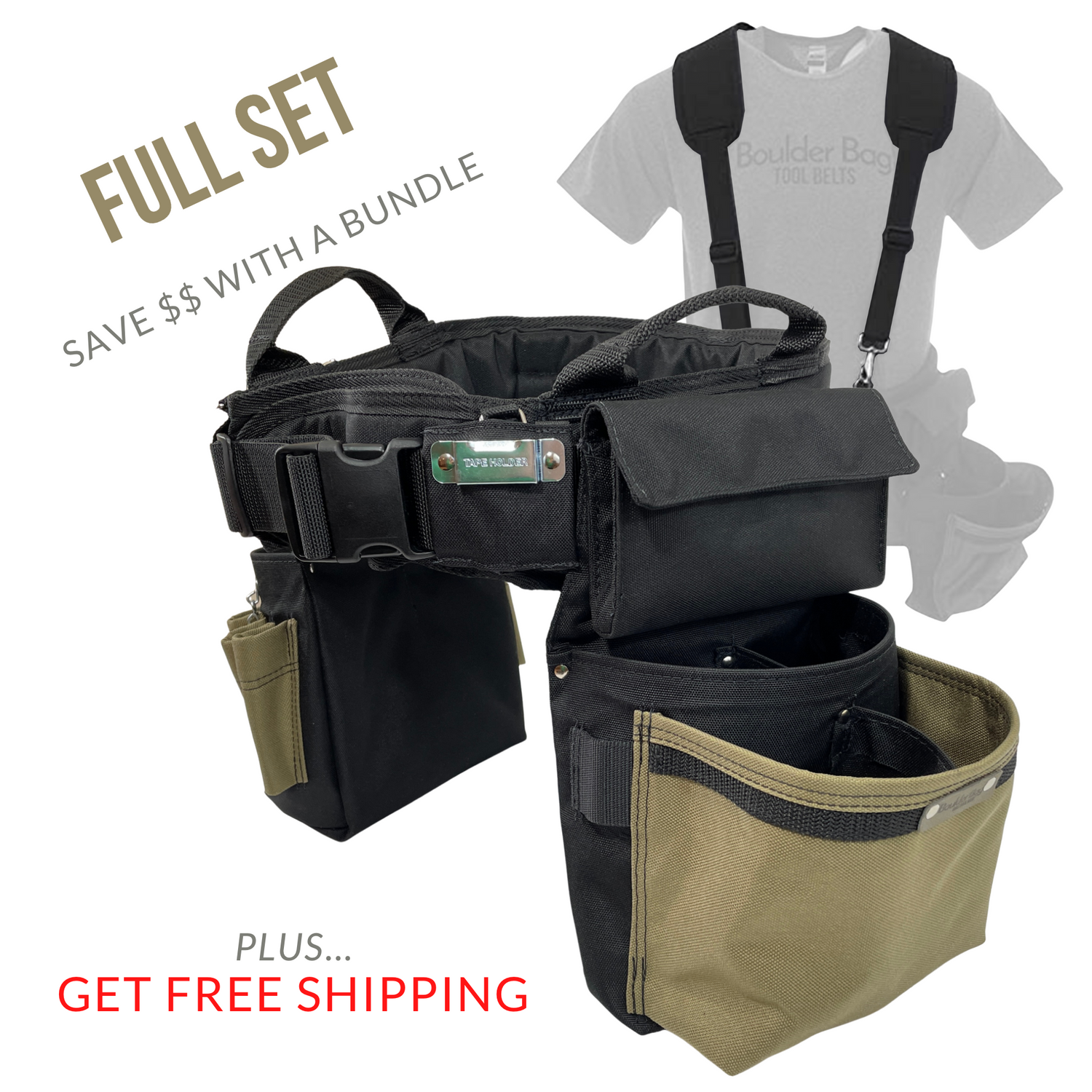 FULL SET Boulder Bag Ultimate Electrician MAX Comfort Combo Tool Bel