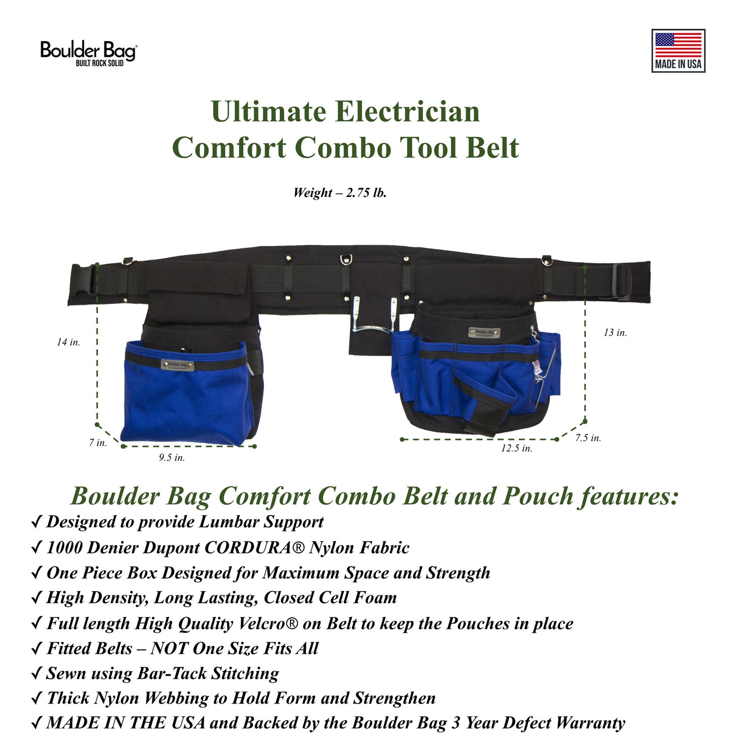 BOULDER BAG Ultimate Electrician´s MAX Combo with Comfort